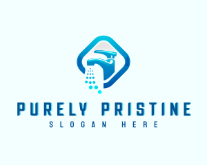 Pluming Aqua Faucet logo design