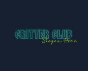 Neon Bar Club logo design