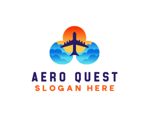 Flight Travel Sunset logo
