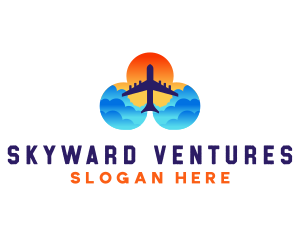 Flight Travel Sunset logo