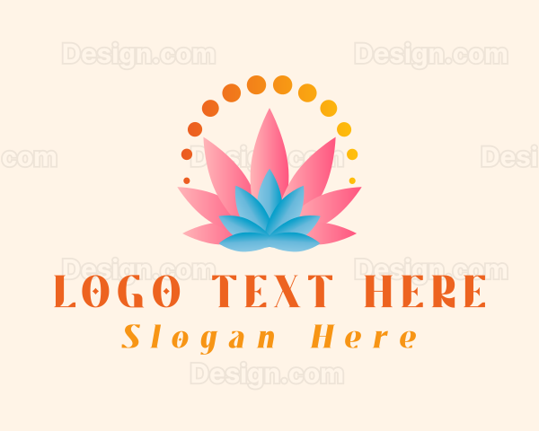 Lotus Flower Dots Logo