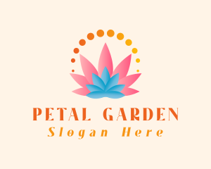 Lotus Flower Dots logo design