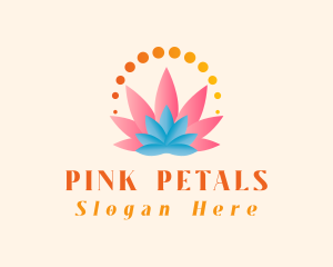 Lotus Flower Dots logo design