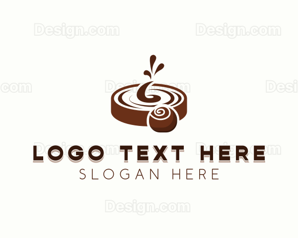 Swirl Chocolate Candy Logo