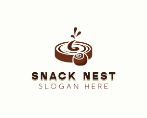 Swirl Chocolate Candy logo design