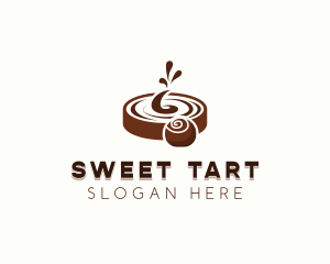 Swirl Chocolate Candy logo design