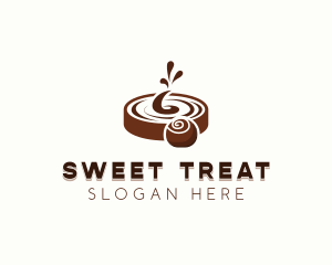 Swirl Chocolate Candy logo design