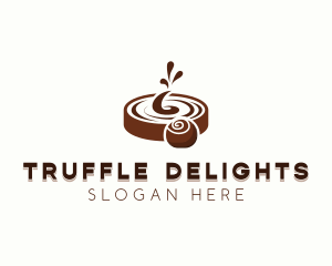 Swirl Chocolate Candy logo design