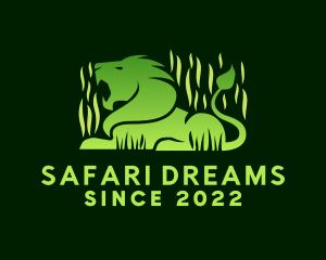 Wild Safari Lion logo design