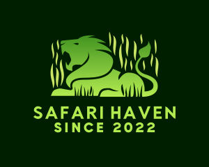 Wild Safari Lion logo design