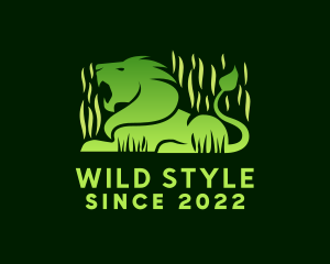 Wild Safari Lion logo design