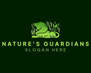 Wild Safari Lion logo