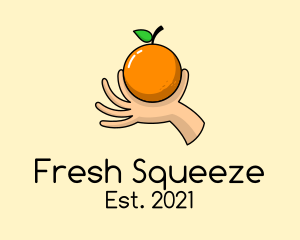 Handpicked Orange Fruit  logo design