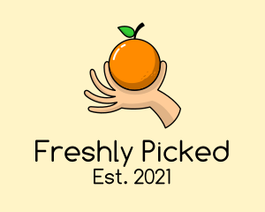 Handpicked Orange Fruit  logo design