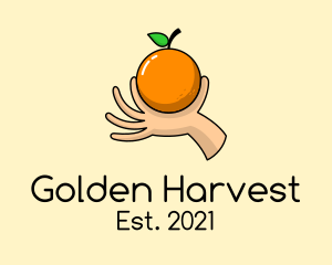 Handpicked Orange Fruit  logo design