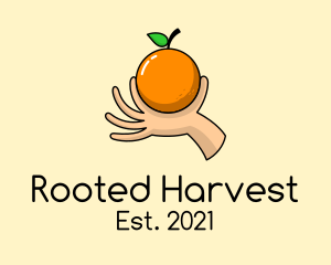 Handpicked Orange Fruit  logo design