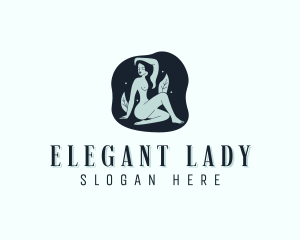 Nude Woman Waxing logo design