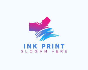 Shirt Paint Printing logo design