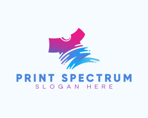 Shirt Paint Printing logo design