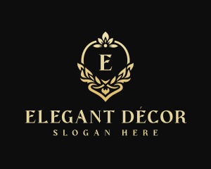 Elegant Floral Wedding Event logo design