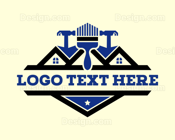 Roofing Hammer Carpentry Logo