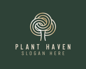 Gradient Tree Plant logo design