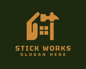 Handyman House Hammer logo design