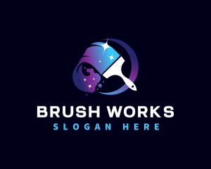 Paint Brush Wave logo design