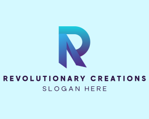 Creative Business Letter R  logo design