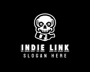 Beer Bottle Skull logo