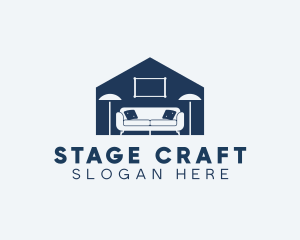 Couch Lamp Home Staging logo design