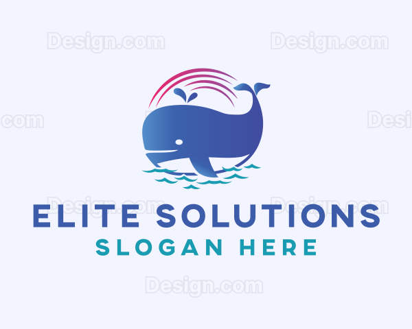 Aquatic Marine Whale Logo