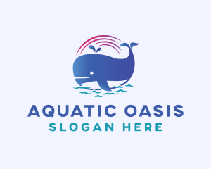 Aquatic Marine Whale logo
