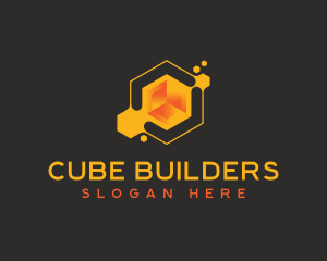 Hexagon Cube Technology logo design