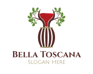 Organic Wine Barrel logo design