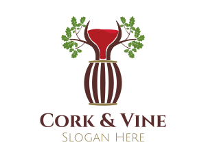 Organic Wine Barrel logo design