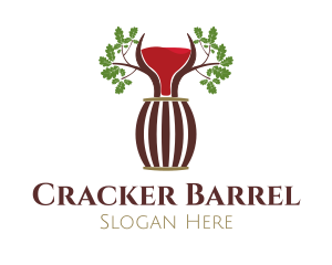 Organic Wine Barrel logo design