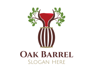 Organic Wine Barrel logo design