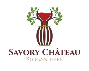 Organic Wine Barrel logo design