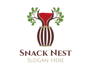 Organic Wine Barrel logo design