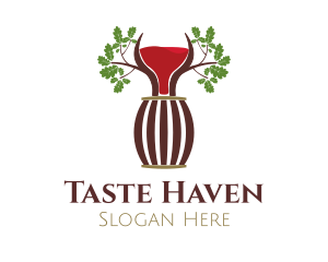 Organic Wine Barrel logo design