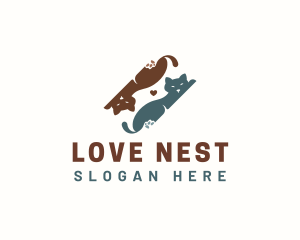 Cat Kitten Love logo design