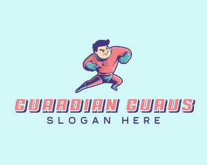 Superhero Man Gaming  logo design