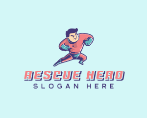 Superhero Man Gaming  logo design