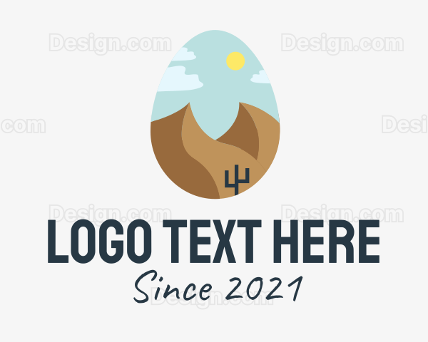 Desert Landscape Egg Logo