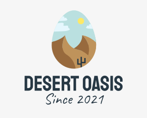 Desert Landscape Egg  logo design