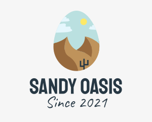 Desert Landscape Egg  logo design