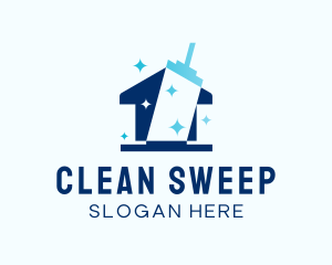 Home Cleaning Squeegee  logo design