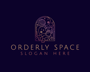 Space Astronaut Universe  logo design