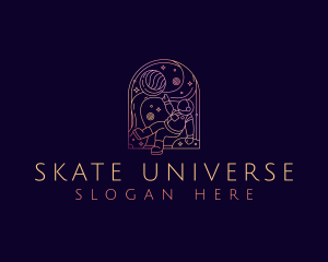 Space Astronaut Universe  logo design